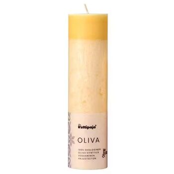 OLIVA - Bougie de table en stéarine d'olive, jaune 4