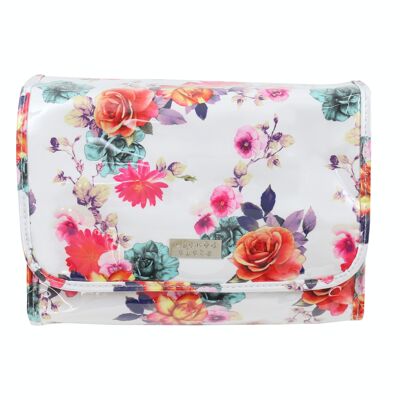 Cosmetic Bag Louella White Fold Out Bag With Hook