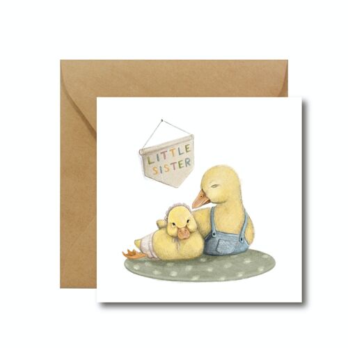 Little Sister - greeting card