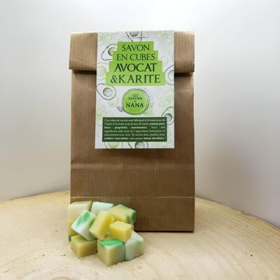 Cubes de savon "Avocat & Karité"