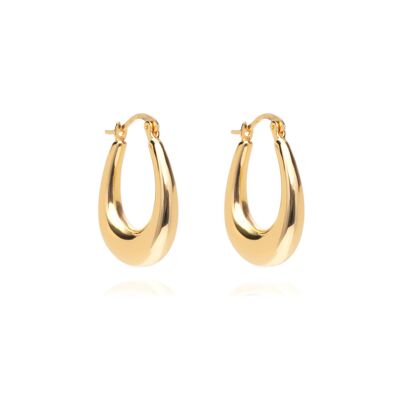 Glossy 18k Gold Gabrielle Hoops