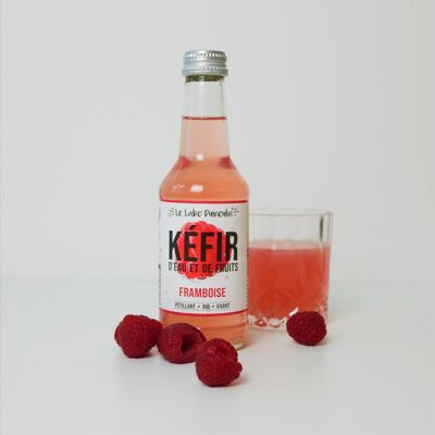 Organic raspberry fruit kefir 25cl x8