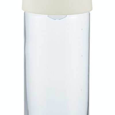 Ice tea glass bottle, white