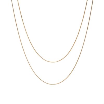Sura 18k Gold Layered Snake Chain Necklace