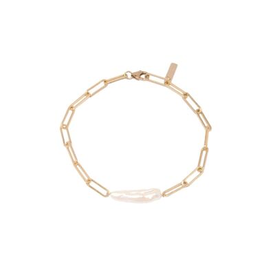 Adara 14k Gold Biwa Chain Bracelet