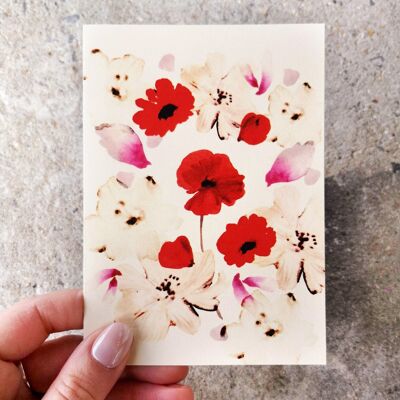 French flowers card