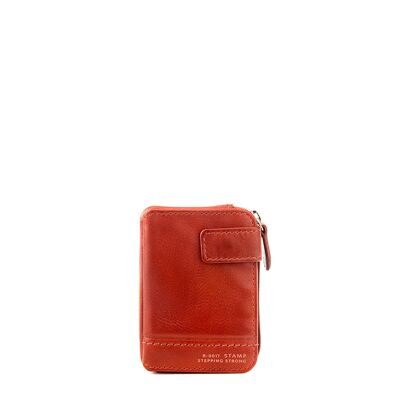 Purse card holder in washed leather leather