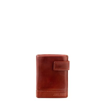 Stamp leather washed leather wallet