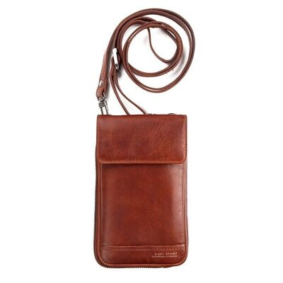 Leather unisex cell phone bag