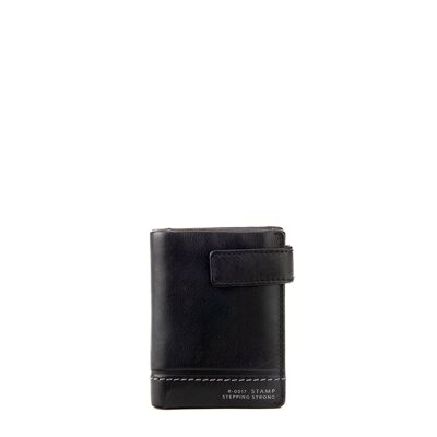 Crux black washed leather wallet