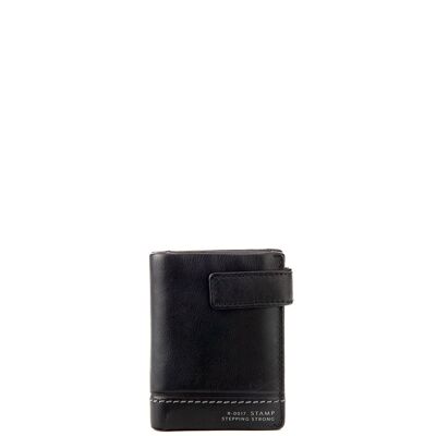 Brieftasche aus schwarzem, gewaschenem Leder von Crux