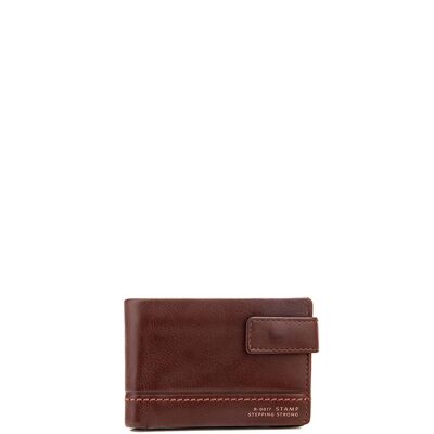 Brown washed leather wallet