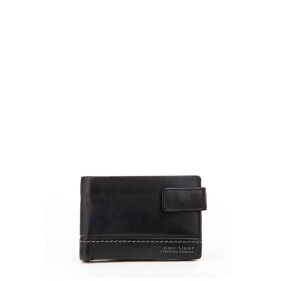Black washed leather wallet