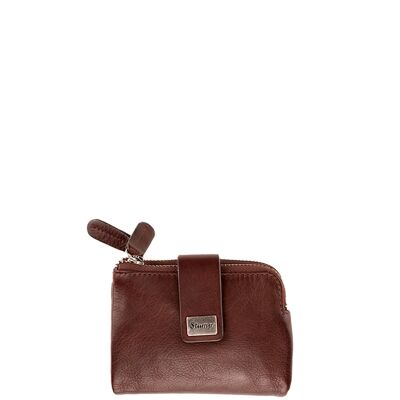 Women's wallet in soft brown leather Stamp