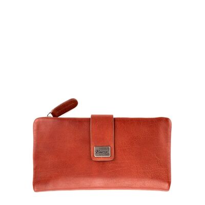 Women's wallet in soft tan leather