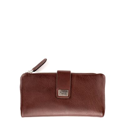Women's wallet in soft brown leather