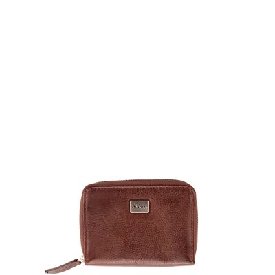 Women's purse in soft brown leather
