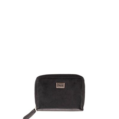 Women's purse in soft black leather