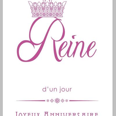 Reine d'un jour - Joyeux Anniversaire (SKU: 4828FR)