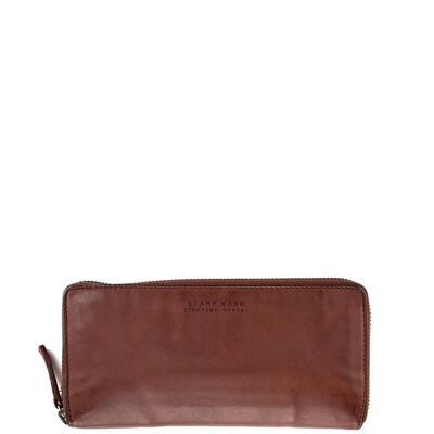 Shaula women's brown washed leather wallet