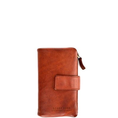 Stamp women's washed leather wallet