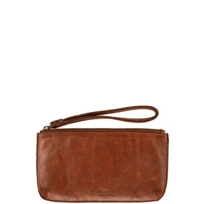 Women's leather washed leather pencil case