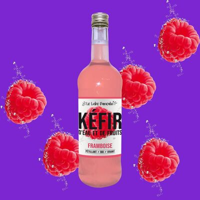 Organic raspberry fruit kefir 75cl