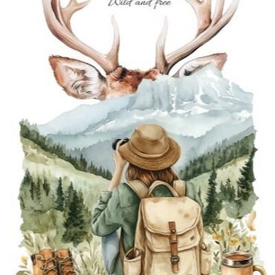Sustainable card - Wild and free woman