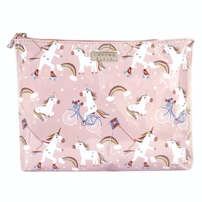 Cosmetic Bag Unicorns At Play Extra Large Flat Bag