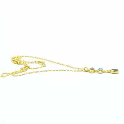 Ciondolo labradorite, collana, argento 925 placcato oro.                                        gioielli da donna                                        D'oro.                                        Bigiotteria.                                        Primavera.  fatto a mano.                                        Matrimoni, ospiti.