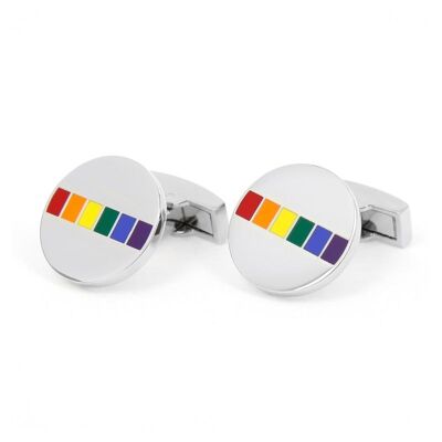 Boutons de manchette rainbow pride