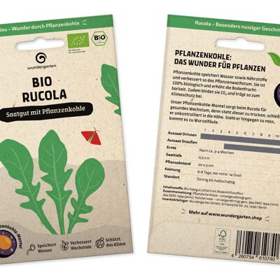 Bio Rucola | Saatgut mit Pflanzenkohle-Mantel