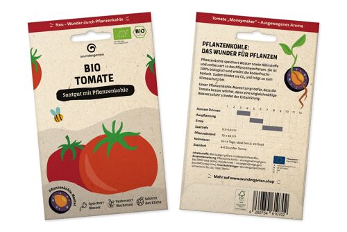 Bio Tomate | Saatgut mit Pflanzenkohle-Mantel
