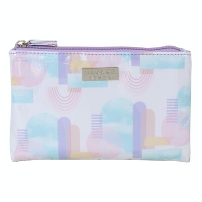 Cosmetic bag Pastel Abstracts Large Flat Purse