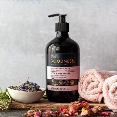 BAYLIS & HARDING - Goodness liquid hand soap 500 ml - Rose & Geranium
