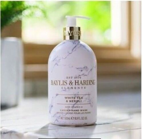 Baylis & Harding - Savon liquide mains Elements 500 ml - Thé Blanc & Néroli - White Tea & Neroli