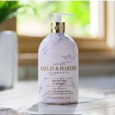 Baylis & Harding - Elements Jabón Líquido de Manos 500ml - White Tea & Neroli - White Tea & Neroli