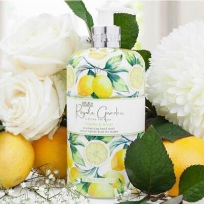 Baylis & Harding - Jabón líquido para manos Royale Garden 500 ml - Lemon & Basil - Lemon & Basil