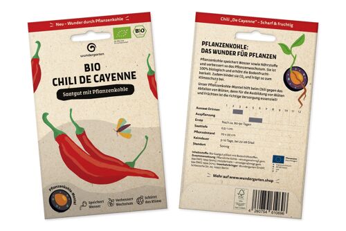 Bio Chili | Saatgut mit Pflanzenkohle-Mantel