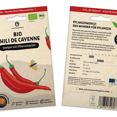 organic chili | Seeds coated with biochar