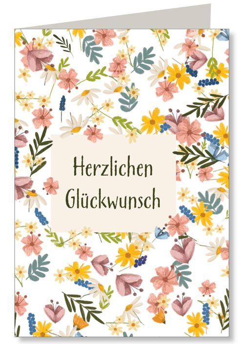 Wildblumen Herzlichen Glückwunsch Klapp