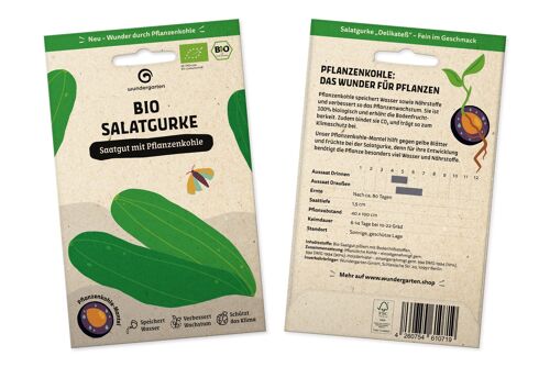 Bio Salatgurke | Saatgut mit Pflanzenkohle-Mantel