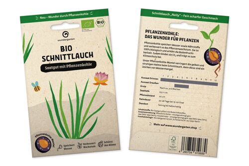 Bio Schnittlauch | Saatgut mit Pflanzenkohle-Mantel