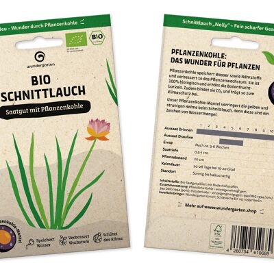 Organic Chives | Seeds coated with biochar