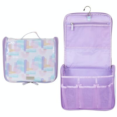 Cosmetic Bag Pastel Abstracts Travel Bag With Hook