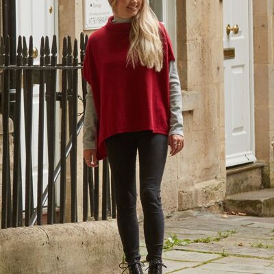 Cashmere Blend Tunic Ruby