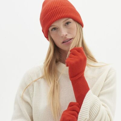 Cashmere Glove in Tomato Red