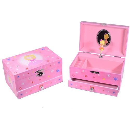 Princess Girl Musical Jewelry Box with Drawer