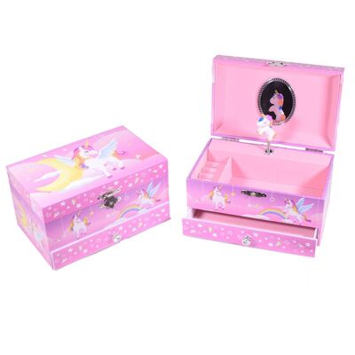 Unicorn Musical Jewelry Box with Drawer