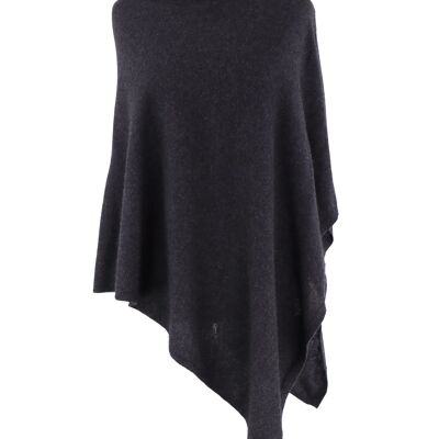 Classic Cashmere Blend Poncho Anthracite